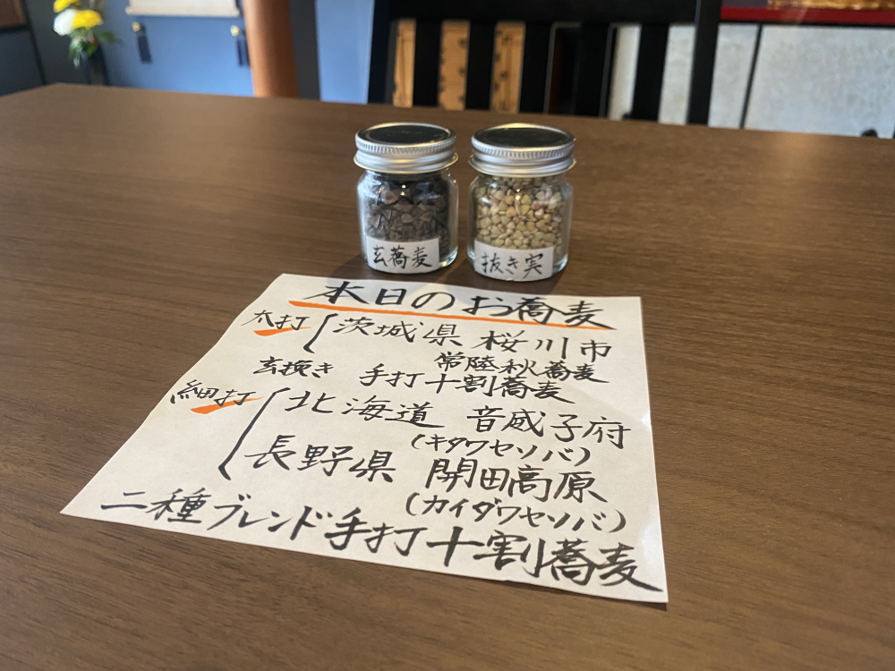 本日のお蕎麦一例