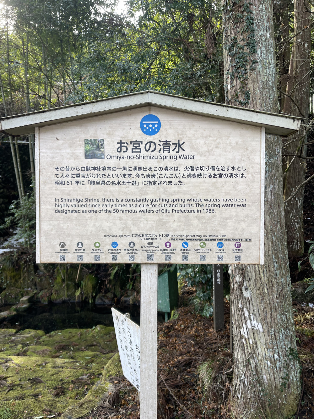 白髭神社の境内むぎのお宝スポット10選にも選出