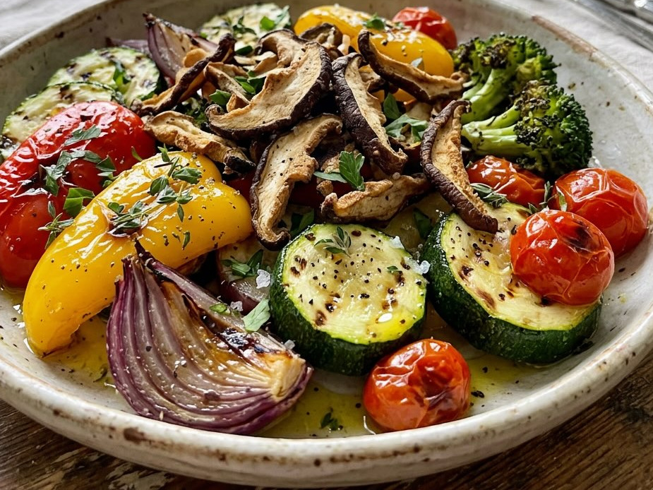 グリル野菜にトッピング