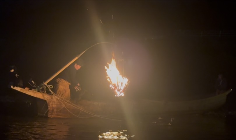 魚を吐かせる瞬間には拍手が