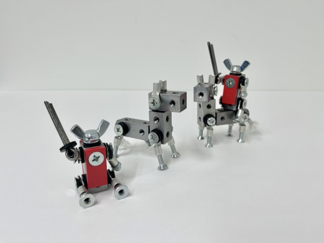 自分で組み立てる武者ロボ・騎馬ロボ・鉄砲隊ロボ