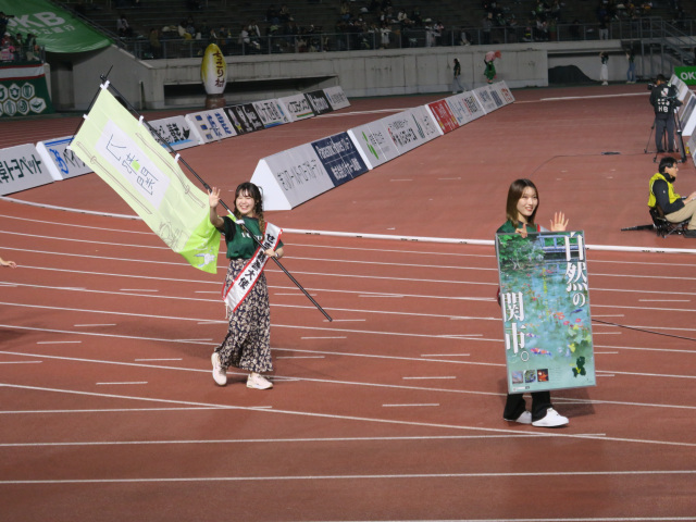 5月6日(水)FC岐阜ホームタウンデーにて、せき親善大使とともに観光PRを実施